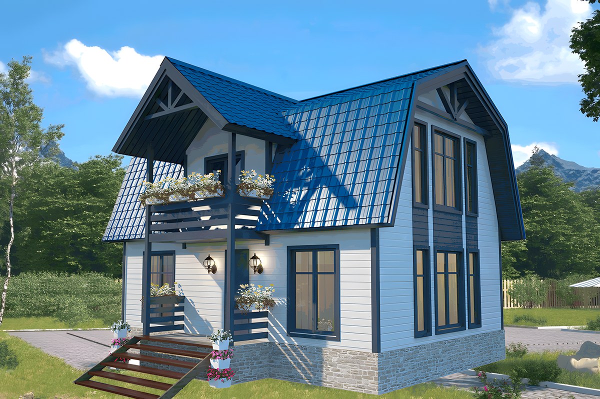 Каталог каркасный дом солнечный ++ 6 х 8 в Ставрополе | Компания Азбука дома